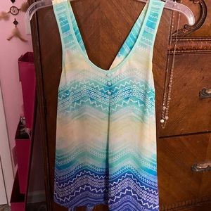 Green and blue tank top